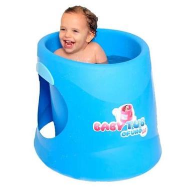 Imagem de Banheira de Bebê Ofurô 1 À 6 Anos Ergonômico Babytub, Azul