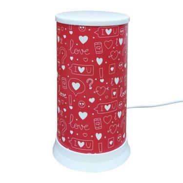 Imagem de Luminária De Mesa Hug I Love You All Red