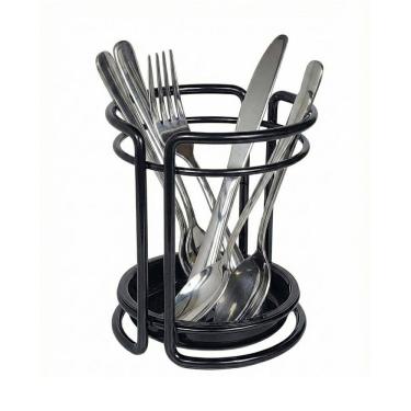 Imagem de Suporte Escorredor Porta Talheres Utensílios Pia Bancada Cozinha Preto Onix - 1195OX Future