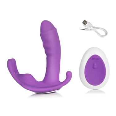 Imagem de vibrador con controle remoto com estimulaçao ponto g e clitóris prazer máximo sexshop (Roxo)