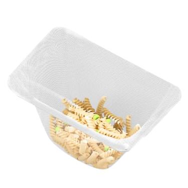 Imagem de Coador suspenso para pia de cozinha com saco de malha de filtro, cesta de filtro de resíduos de alimentos, ventosa dobrável para lavagem de legumes e frutas (saco de purê de 100 peças)