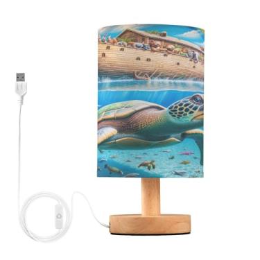 Imagem de Joisal Ark Abajur de mesa de cabeceira de tartaruga marinha gigante, luminária de mesa para escritório, abajur de sala de estar, móveis de quarto