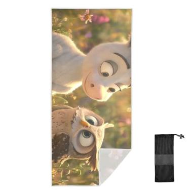 Imagem de Joitme Toalha de banho verde coruja burro fofa, tamanho M, toalhas de banho para meninas, toalha de praia sem areia