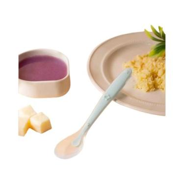 Imagem de Conjunto De Colheres De Silicone Para Bebês Em 9 Cores Com Padrão De E