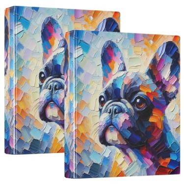 Imagem de Fichários coloridos personalizados de 3,8 cm com 3 anéis para guardar 200 folhas, anel redondo, 31,5 x 27 x 6 cm, 1 pacote