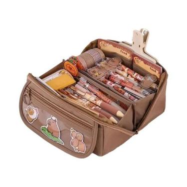 Imagem de Estojo De Lápis Com Grande Capacidade E Zíper, Bolsa De Material Escol