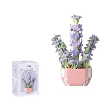 Imagem de Blocos De Montar De Árvore Bonsai Floral Romântica, Modelo De Plantas 