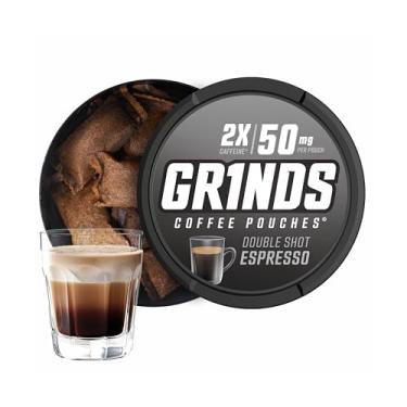 Imagem de GRINDS Bolsas De Café | 6 Latas De Café Expresso Duplo | 18 Bolsas Por Lata | 2X Cafeína 1 Bolsa Eq. 1/2 Xícara De Café