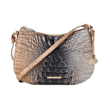 Imagem de BRAHMIN Bolsa tiracolo feminina Shayna de couro genuíno, Ombre Melbourne tricolor, One Size