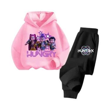 Imagem de Conjunto De Moletom Com Capuz Para Crianças K-pop Demon Hunter Menina 