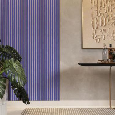 Imagem de Placas Ripados Decorativo Adesiva 45x11 Painel Qualidade Sala Penteadeira(Azul,20 PLACAS)