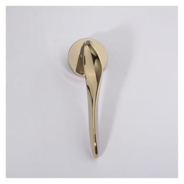 Imagem de Fechadura silenciosa de liga de zinco para quarto cozinha maçaneta de porta de madeira fechadura dividida para porta de casa (PVD ouro)