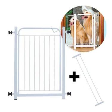 Imagem de Grade Portãozinho Portão Pet Para Crianças Cachorros Bebe Proteção Seg
