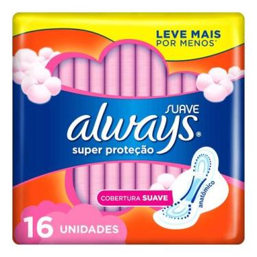 Imagem de Absorvente Always Super Proteção com Abas 16 Unidades Suave