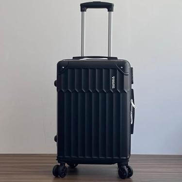 Imagem de Mala de Bordo ABS 10kg 17” a 21” Polegadas Mala de Viagem com Rodinhas 360° Cadeado Código (Preto-19”(10KG)1233211)