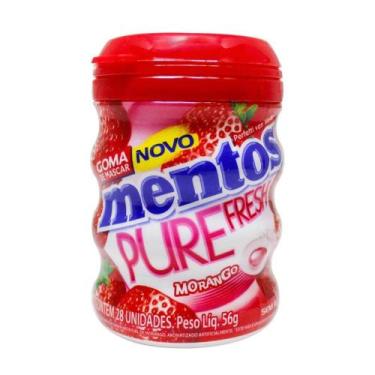 Imagem de Chiclete Pure Fruit Morango Mentos 56g