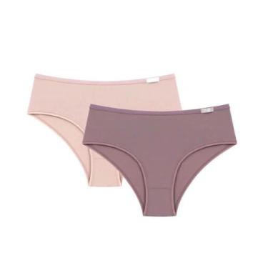 Imagem de Kit com 2 Calcinhas Biquíni Mink/Essence Sloggi 24547 Microfibra, P, M