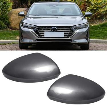 Imagem de Moonlinks Compatível com Nissan Sentra 2020 2021 2022 2023 2024 substituição da capa do espelho lateral, tampa do espelho cinza do motorista esquerdo e do passageiro direito para Sentra S/SR/SV/Sense