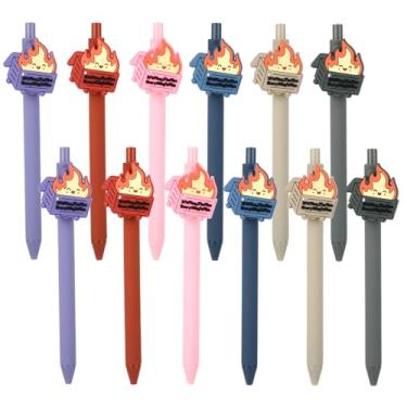 Imagem de 12 canetas de lixeira – presentes de agradecimento de funcionários, acessórios de mesa de lixo, canetas esferográficas, canetas engraçadas para colegas de trabalho, presentes de escritório para