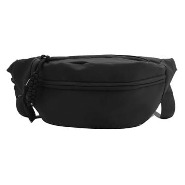 Imagem de Bolsa crossboby em forma de crescente bolsa feminina de nylon stretch bolsa tiracolo espaçosa bolsa jiaozi, Preto