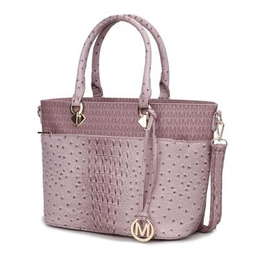 Imagem de MKF Collection Bolsa feminina exclusiva, bolsa tiracolo de couro vegano, alça superior, bolsa tiracolo da Mia K, Grace Purple, Medium
