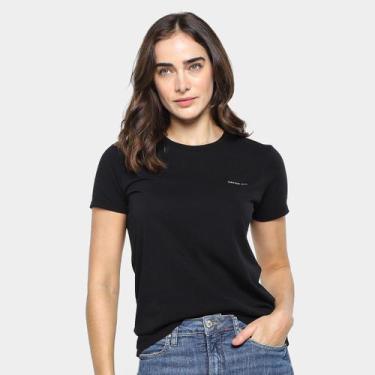 Imagem de Camiseta Calvin Klein Básica Feminina, Preto, GG
