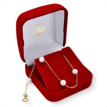 Imagem de Pulseira Ouro 18k 750 Pérolas Naturais 5mm - SofistGold, 20cm