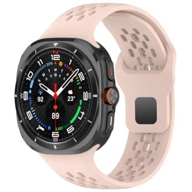 Imagem de EZZON Pulseira de silicone macio e respirável para Samsung Galaxy Watch 7 Ultra de 47 mm Pulseira esportiva sem lacunas para Galaxy 7 ULTRA 47 mm, Watch 7 Ultra, Ágata