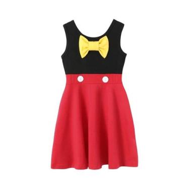 Imagem de Vestido De Princesa Para Meninas Moana Branca Neve Anna Barbie Bell Fa