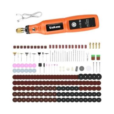 Imagem de Furadeira Elétrica Mini Sem Fio USB Vakee, Ferramenta Rotativa Portáti