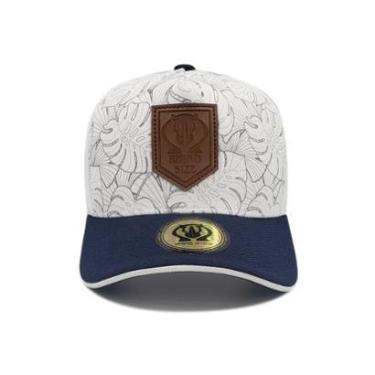 Imagem de Boné Trucker Aba Curva Estampado Branco Marinho Rhs-163 Rhino Size-Masculino