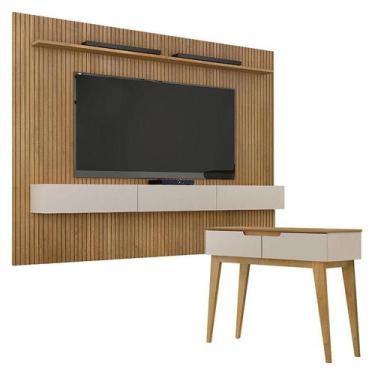 Imagem de Home Suspenso Frisado Curitiba 224 e Aparador Bellíssima Cinamomo Off 