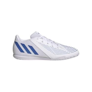Imagem de Chuteira Unissex Adulta Predator Edge.4 Indoor Adidas Branco E Azul, F