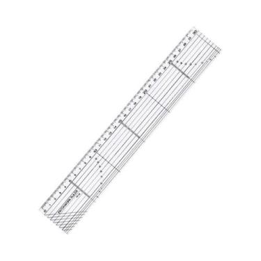 Imagem de Régua De Costura Profissional De Acrílico 5x30CM Para Corte De Tecido 
