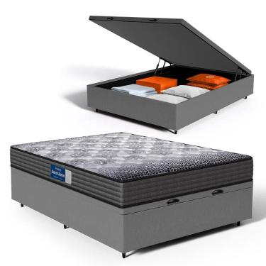 Imagem de Cama Box Baú com Colchão de Espuma D60 Double Face Guarda Costas Comfort Force Probel Casal 138cm