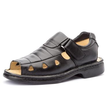 Imagem de SANDÁLIA PIERRÔ ANTI-STRESS COURO LEGÍTIMO COR PRETO-Masculino