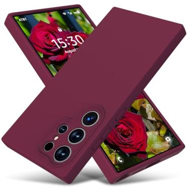 Imagem de Varikke Capa compatível com Samsung Galaxy S24 Ultra, atualização de silicone líquido [proteção da câmera] [forro de microfibra antiarranhões] Capa de telefone fina de borracha gel de toque macio à