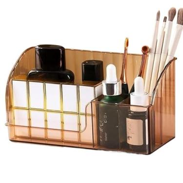 Imagem de Organizador Mesa Porta Treco Caneta Gaveta/Maquiagem Escritório Multiuso(5256 âmbar)