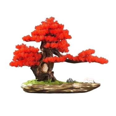 Imagem de Bonsai artificial simulação de plantas, paisagismo, vegetação, vasos de plantas, sala de estar, entrada, escritório, decorações artificiais, bonsai artificial, árvore de bonsai