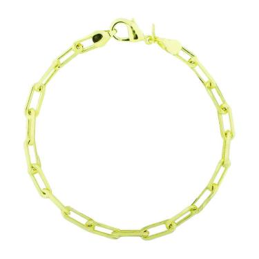 Imagem de Pulseira Masculina Grossa Malha Cartier Folheada Em Ouro 18K