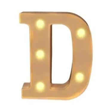 Imagem de Luz Noturna LED De Letras E Números De 16cm Para Decoração De Casa, Ca