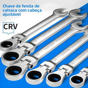 Imagem de Chave De Catraca Dupla De 8-32mm Com Ponta Dupla Tipo Flor De Ameixa E