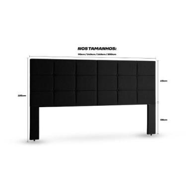 Imagem de Cabeceira com pés para cama box casal queen 1,60 dubai 6 cores - LOJAS