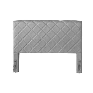Imagem de Cabeceira Cama Box King 1,93m Estofada Capri Linho Cinza