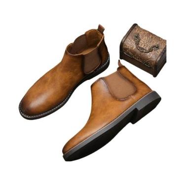 Imagem de 40 ~ 46 Chelsea Botas Masculinas 2024 Marca Confortável Moda Botas Mas