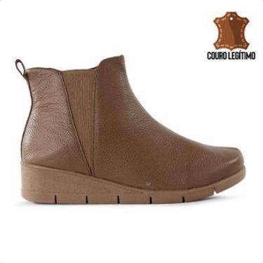 Imagem de Bota Usaflex Salto Plataforma Elástico Zíper Feminina-Feminino