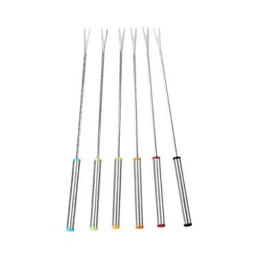 Imagem de Conjunto De Garfos De Sobremesa Em Aço Inoxidável Para Chocolate E Que