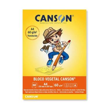 Imagem de Bloco Vegetal Canson A4 210x297mm 60g pacote com 50 folhas