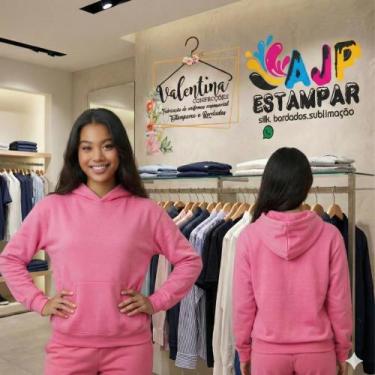 Imagem de Casaco Moletom Adulto Unisex Kit 2 peças Masculino e Feminina - Valent