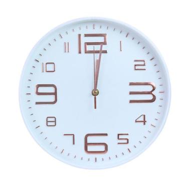 Imagem de Relógio de parede de plastico com borda - Amigold